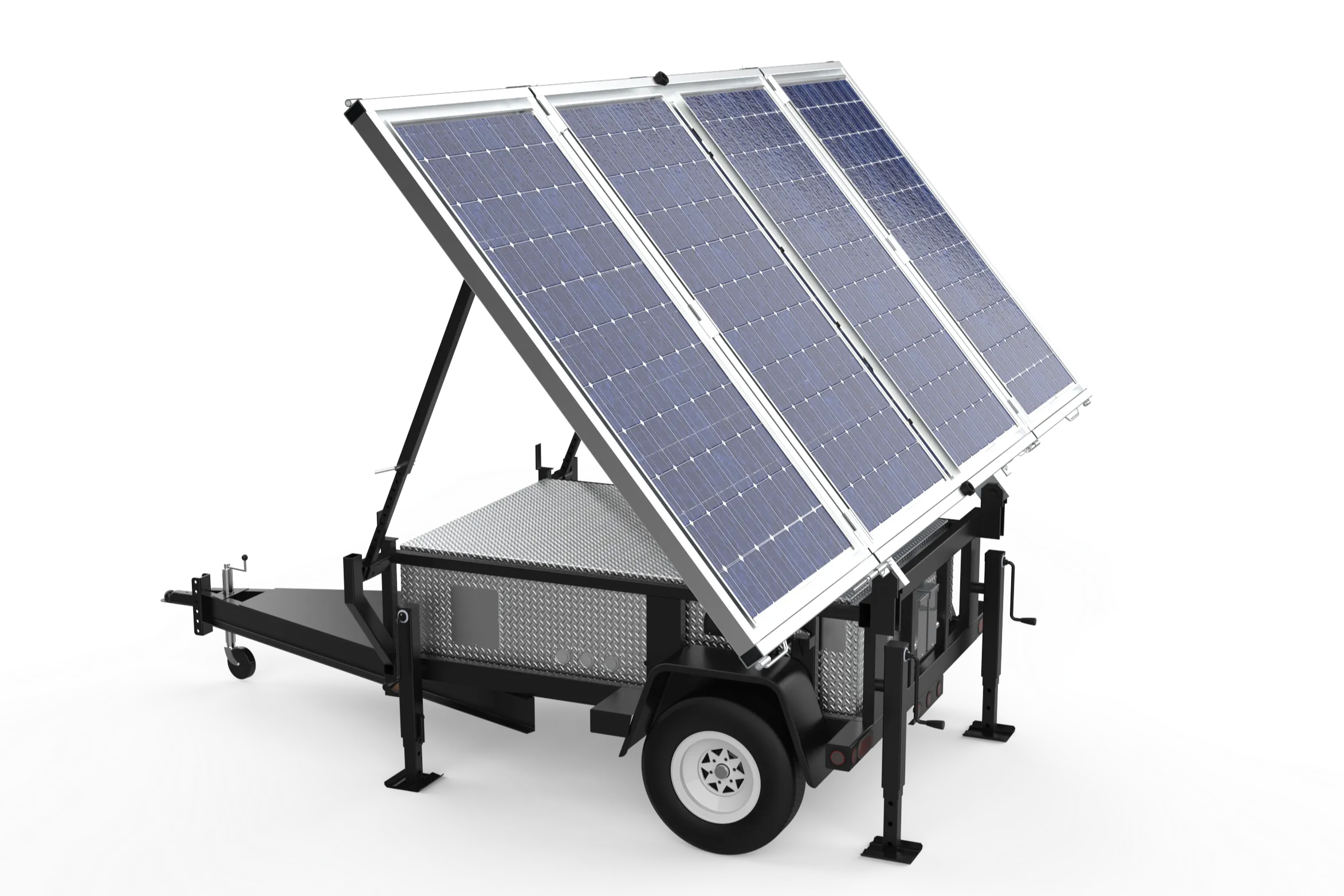 عربات طاقة شمسية متنقلة لتشغيل آبار المياه الخاصة في غزة